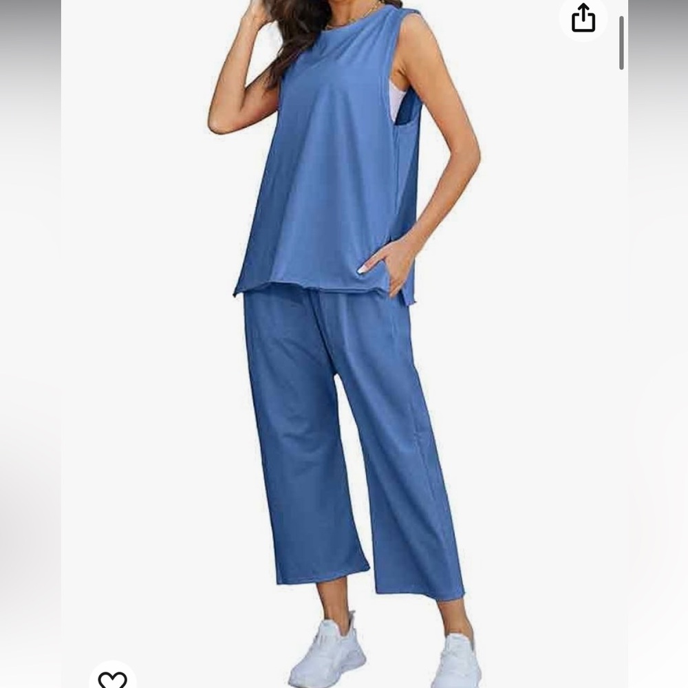 Mealmato Two Piece Set (Sleeveless Top & Harem Pants)
